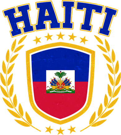 Haiti Flag Crest Shield Logo Kids Long Sleeve Shirt