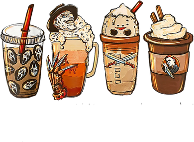 Horror Fall Coffee Pumpkin Spice Latte Iced Autumn Halloween Coffee Mug