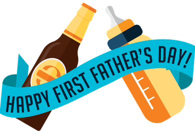 Happy First Father's Day Baby Bottle Apron