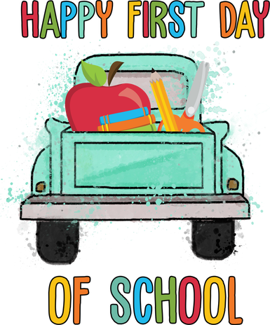 Happy First Day Of School Learning Truck Hat