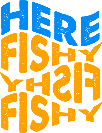 Retro Here Fishy Fishy Fishy Kids Hoodie