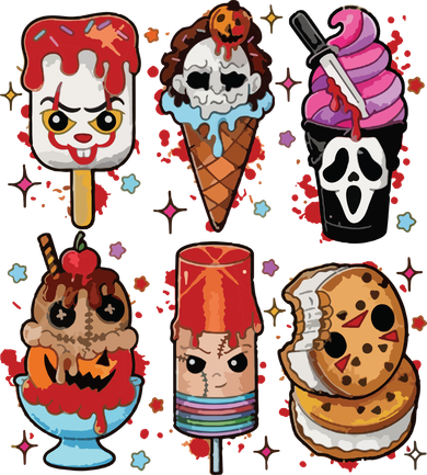 Horror Fan Gift Horror Ice Cream Dripping Ice Cream Coaster