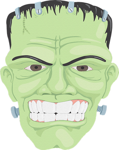 Halloween Frankenstein Head Terrifyingly Green Snarling Head Women's Tank Top