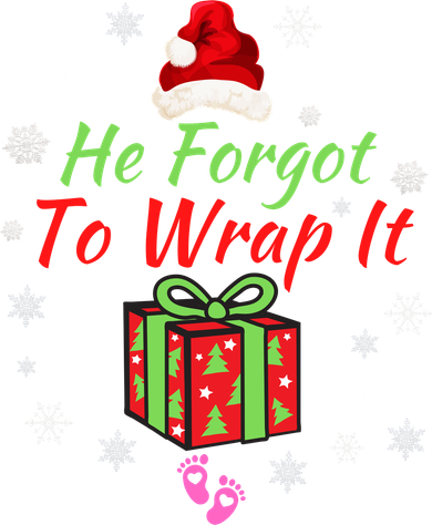 He Forgot To Wrap It Christmas Baby Christmas Pregnancy Reveal Adult Humor Coaster