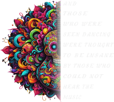 Hippie Guitar And Those Who Were Seen Dancing Peace Vibes Women's Long Sleeve Shirt