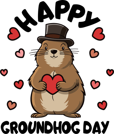Happy Groundhog Day Punxsutawney Phil Coaster