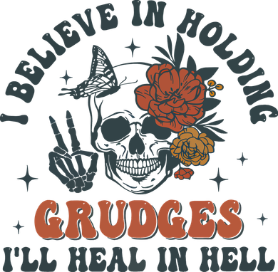 Holding Grudges Floral Skull Doggie Tank