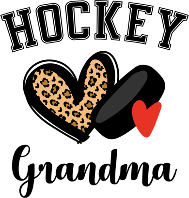 Hockey Grandma Leopard Heart Grandmother Meaningful Gift Hat