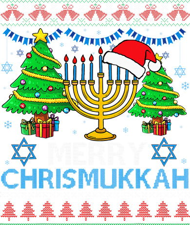 Happy Hanukkah Christmas Santa Hat Tank Top