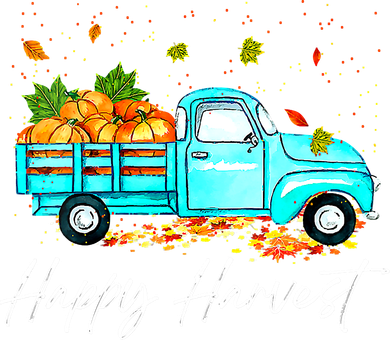 Happy Harvest Fall Season Pumpkin Truck Thanksgiving Vintage Toddler T-Shirt