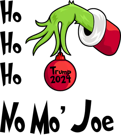 Ho Ho Ho No More Joe Trump 2024 Funny Christmas Women's Long Sleeve Shirt