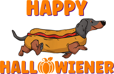 Happy Hallowiener Halloween Dachshund In Hot Dog Costume Tee Coaster