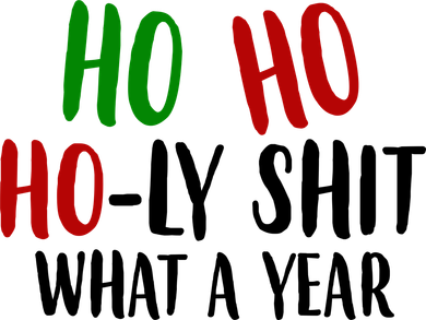 Ho Ho Holy Sh*t What A Year Funny Christmas Mousepad