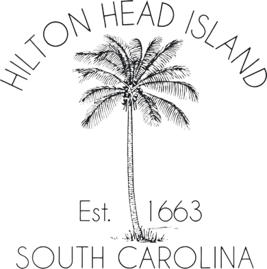 Hilton Head Island Beach Design Palm Tree Illustration Women's Long Sleeve Shirt