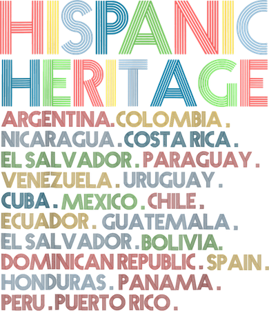 Hispanic Heritage Month Latino All Countries Names Women's T-Shirt