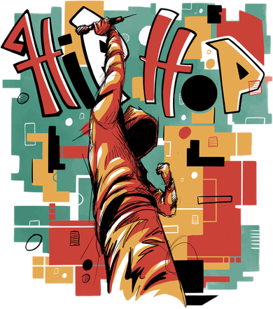 Hip Hop Music Retro Logo Long Sleeve Shirt