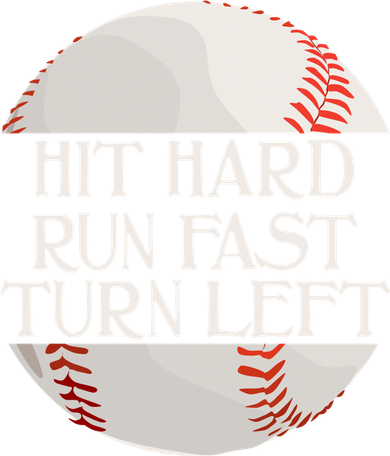 Hit Hard Run Fast Turn Left Funny Baseball Doggie Tank