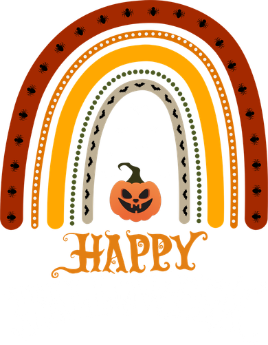 Happy Halloween Rainbow Pumpkin Tote Bag