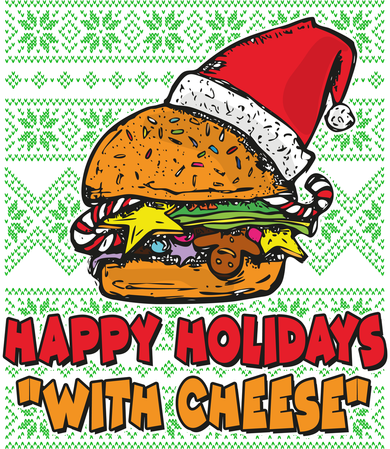 Happy Holidays With Cheese Ugly Christmas Sweater Women's Sweatshirt