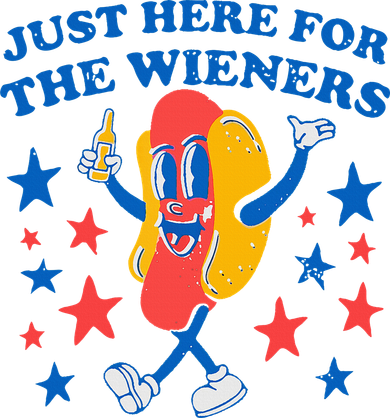 Hotdog IM Just Here For The Wieners 4th Of July Women's Sweatshirt