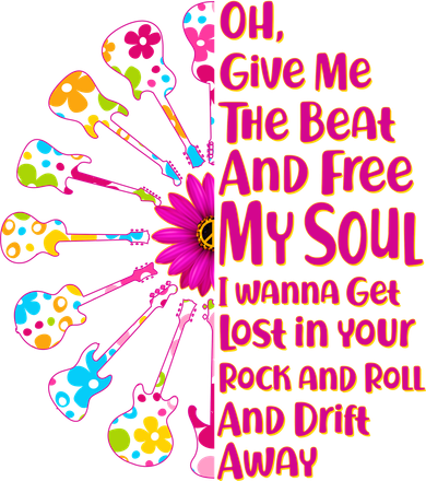 Give Me The Beat Hippie Guitars Ornament