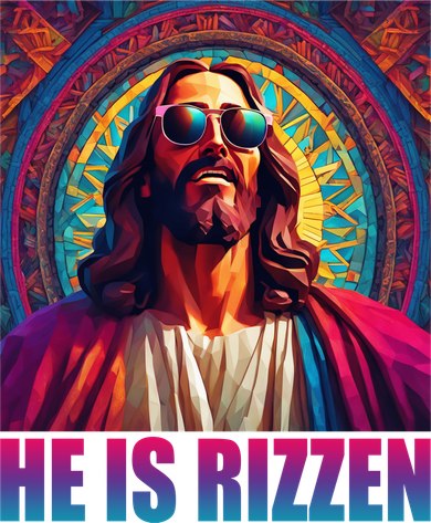 He Is Rizzen Jesus Portrait Risen Women's T-Shirt