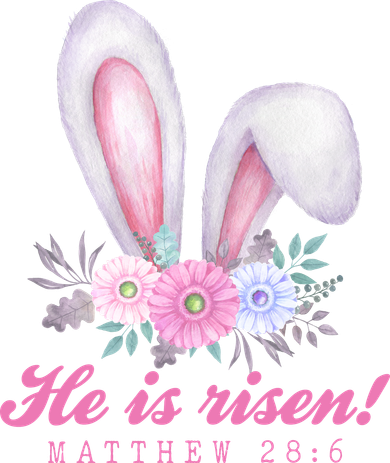He Is Risen Easter Sunday Bunny Floral Doggie Tank