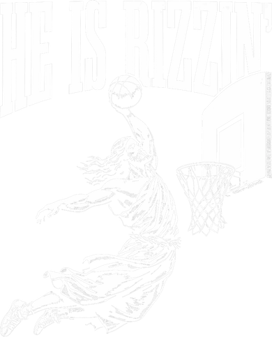 He Is Rizzin Funny Jesus Basketball Meme Women's Long Sleeve Shirt