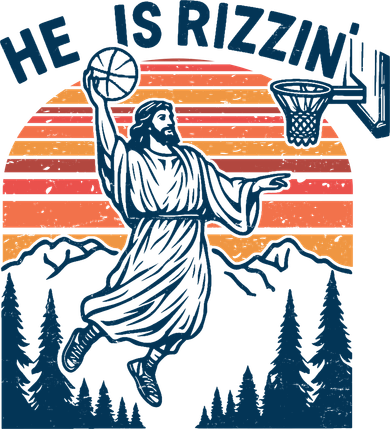 He Is Rizzin Easter Jesus Christian Basketball Coaster