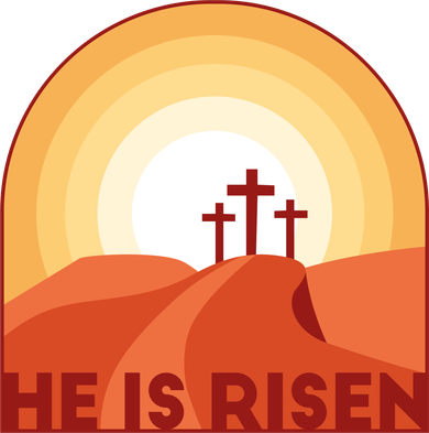 He Is Risen Sunset Jesus Christian Women's Tank Top