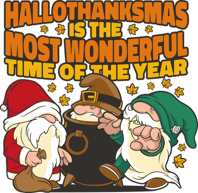Hallothanksmas Is The Most Wonderful Time Of The Year Holiday Gnomes Toddler T-Shirt