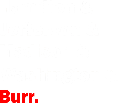 Hamilton & Jefferson & Madison & Washington & Burr. Button