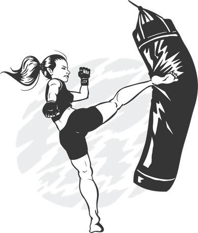 Woman High Kick Boxing Women's T-Shirt