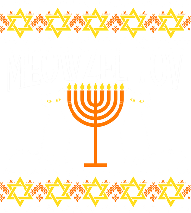 Hanukkah Meowzel Tov Ugly Sweater Toddler Sweatshirt