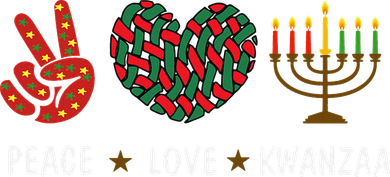Happy Kwanzaa Peace Love Kwanzaa African Santa Hat