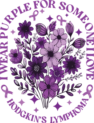 Hodgkin‘S Lymphoma Awareness Wildflower I Wear Purple For Hodgkin‘S Toddler T-Shirt