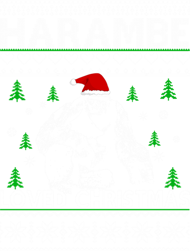 Harambe Loved Christmas Sweater Classic Hooded Wearable Blanket