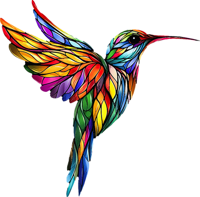 Hummingbird Lovers Stained Glass Hummingbird  Women's Sweatshirt