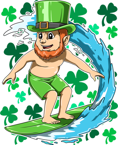 Hawaiian Leprechaun Surfing Irish St Patrick's Day Surfers Gift Toddler Hoodie
