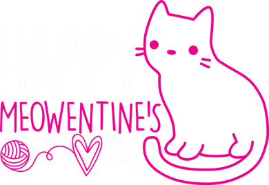 Cute Kitty Cat Valentines Day Meowtines Button
