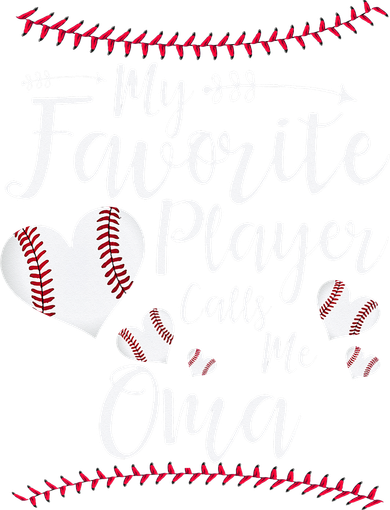 Heart My Favorite Player Calls Me Oma Baseball Bucket Hat