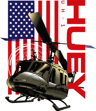 Huey Military Helicopter Airplane American Flag Tumbler