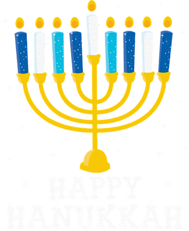 Hanukkah Menorah Happy Hanukkah Baby Bodysuit