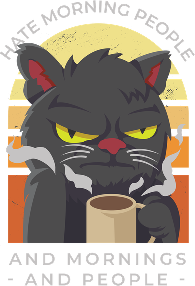 Hate Morning People Cat Funny Tumbler
