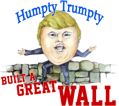 Humpty Trumpty Build A Great Wall Kids Long Sleeve Shirt