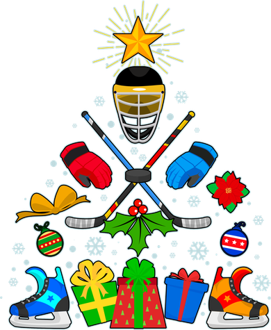 Hockey Christmas Tree Women's Sweatshirt