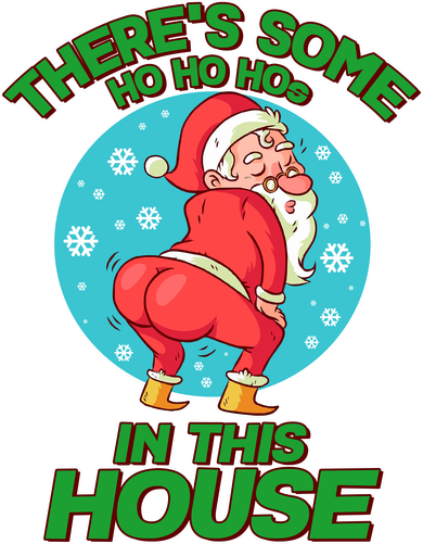 There's Some Ho Ho Hos In This House Twerking Santa Tote Bag