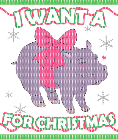 I Want A Hippopotamus Ugly Christmas Sweater Coaster