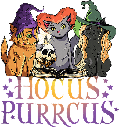 Hocus Purrcus Halloween Witch Cats Funny Parody Women's T-Shirt