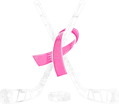Hockey Pink Ribbon Breast Cancer Awareness Sport Lover Toddler Hoodie